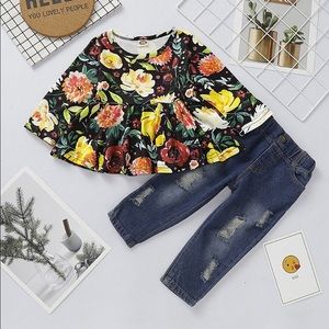 2 piece floral Kids boutique set